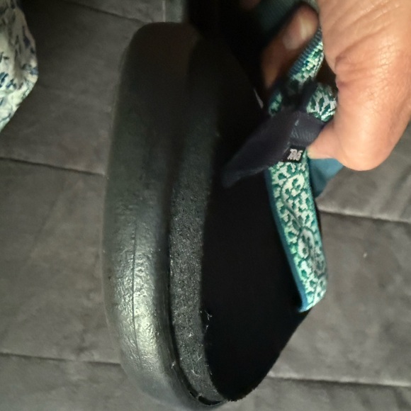 Teva Women's Blue and Black Flip Flop Sandals - Picture 5 of 6